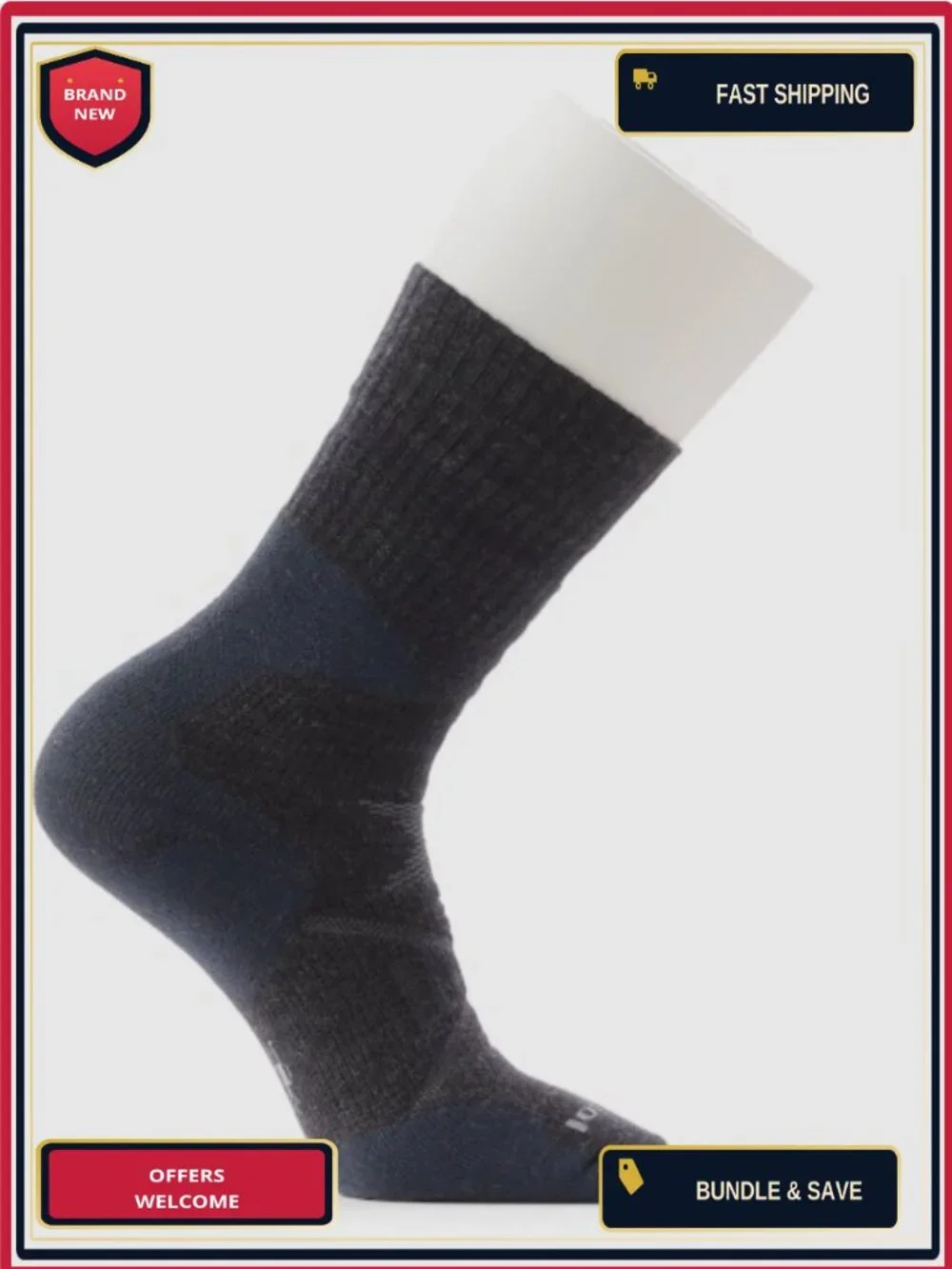 Full Cushion Tall Crew Socks Merino Wool Indestructawool Work Safety Toe
